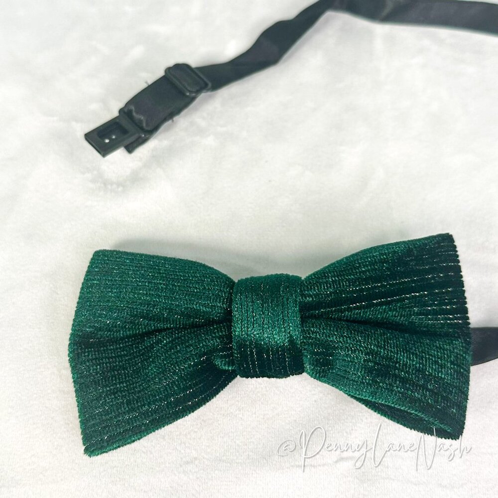 Men's Adjustable with Snap Bow Tie Green - Picture 4 of 7
